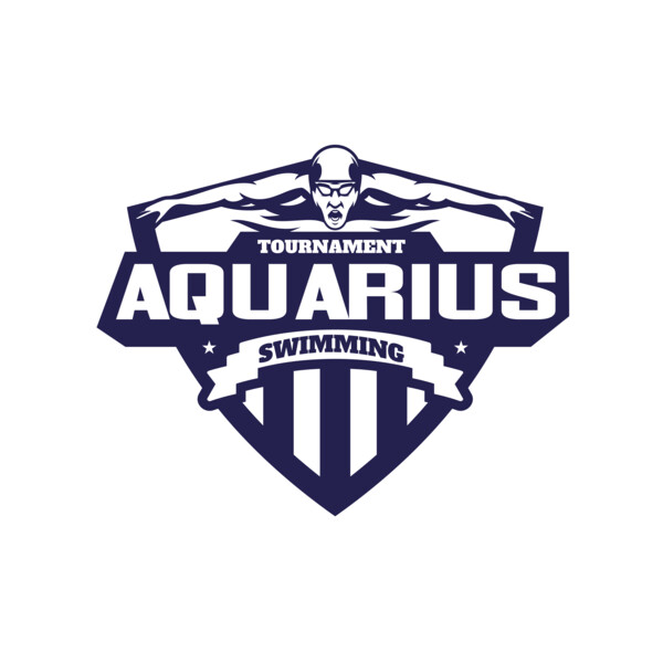 Aquarius Swimming Tournament logo template Thumbnail