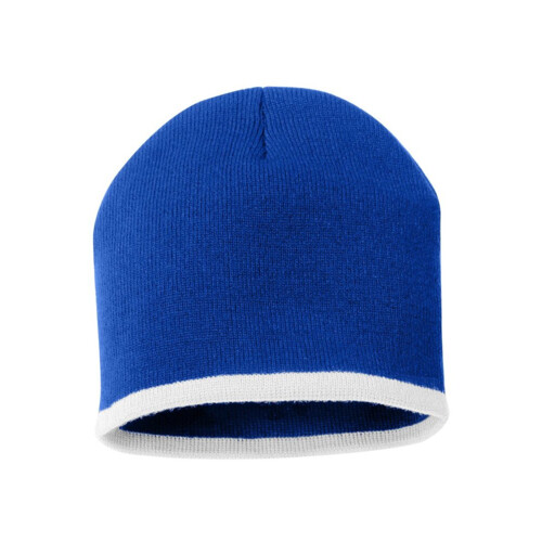 8" Toque Bottom-Striped Knit Beanie Thumbnail