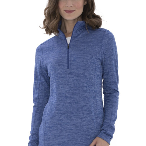 ATC Dynamic Heather Lightweight Polyester Fleece 1/2 Zip Ladies' Sweatshirt Thumbnail
