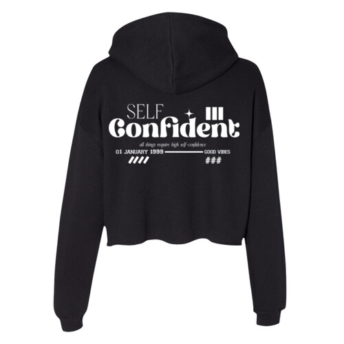 Self Confident - Women's Crop Fleece Hoodie Thumbnail