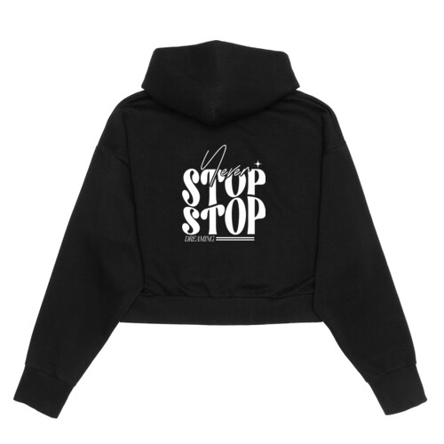Never Stop - Women's Cropped Drop-Shoulder Hoodie Thumbnail