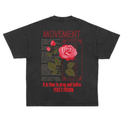 The Movement Blooms - Unisex Super Heavy Oversized Tee Thumbnail