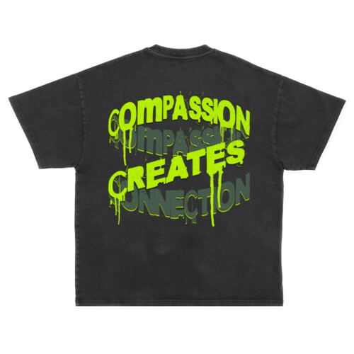 Compassion creates Connection - Unisex Super Heavy Oversized Tee Thumbnail
