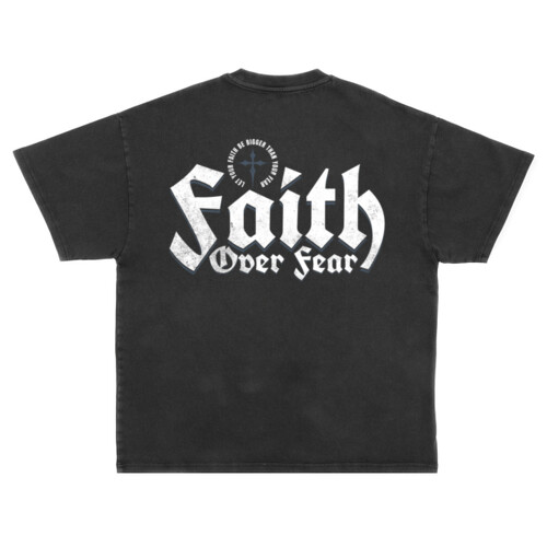Faith Over Fear  - Unisex Super Heavy Oversized Tee Thumbnail