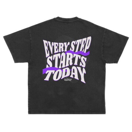Start Today - Unisex Super Heavy Oversized Tee Thumbnail