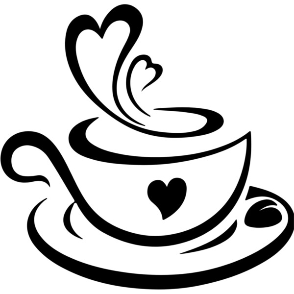 Coffee Cup with Heart Steam (0228) Thumbnail