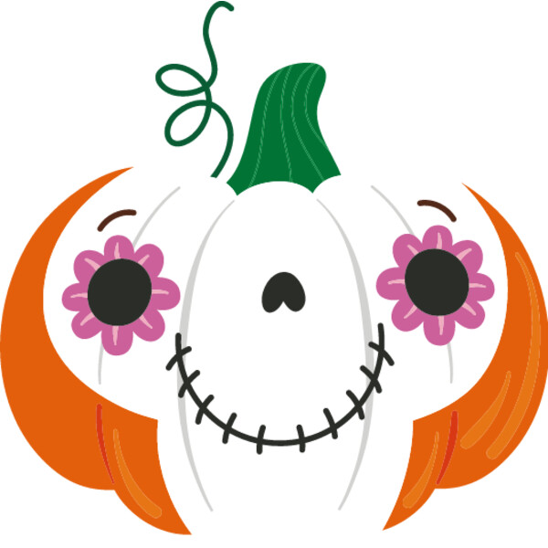 Cute Skull Pumpkin (0966) Thumbnail