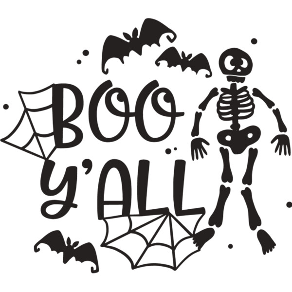 Boo Y'all Skeleton (1026) Thumbnail