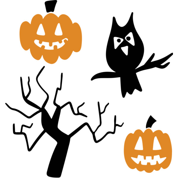 Pumpkin Owl Tree (0888) Thumbnail