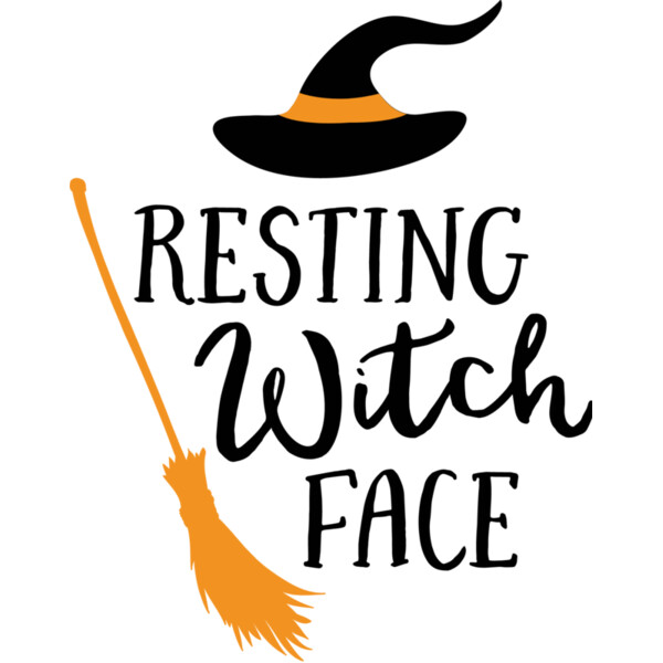 Resting Witch Face Broom (0857) Thumbnail
