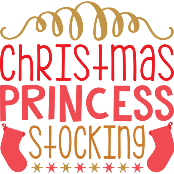 Xmas Princess Stocking (0481) Thumbnail