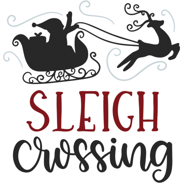 Sleigh Crossing Silhouette (0711) Thumbnail