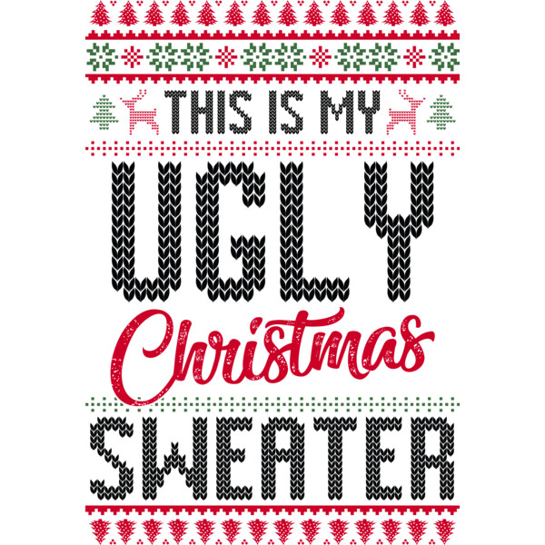 My Ugly Sweater Black Writing (0551) Thumbnail