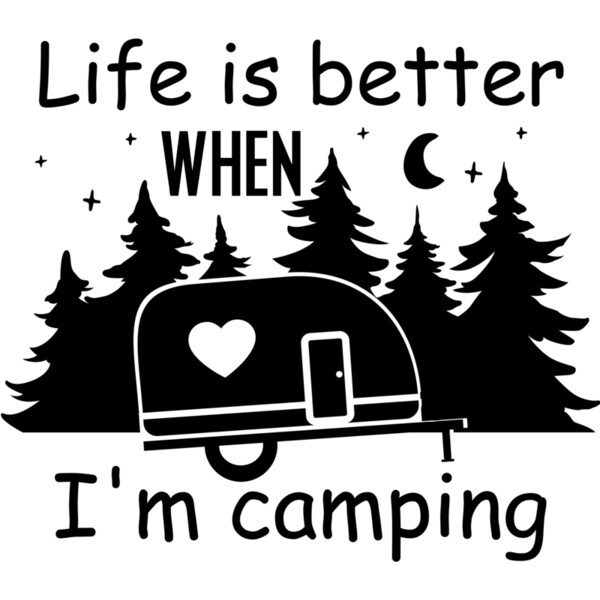Life is Better Camping Trailer (0096) Thumbnail