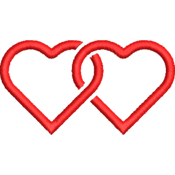 2 Hearts chain 3.4 inches (0344) Thumbnail