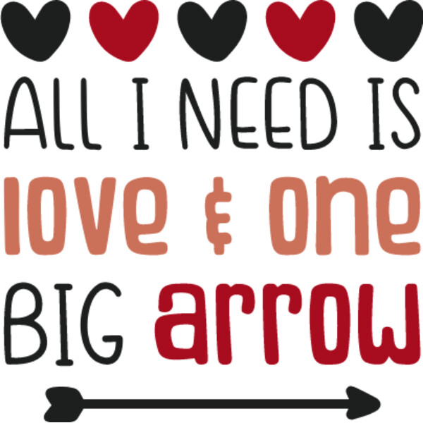 All I Need Is Love SVG Cut File Thumbnail