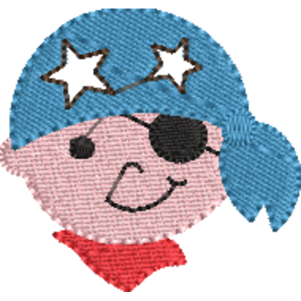 Pirate Face Boy Stars (0274) Thumbnail