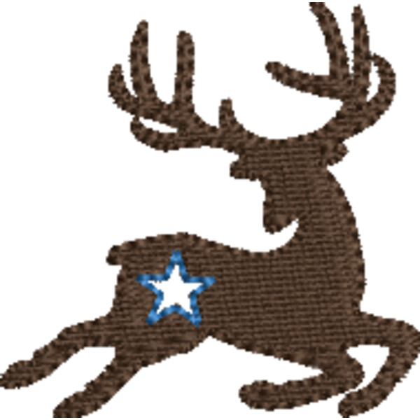 Deer with Star Silhouette (0322) Thumbnail