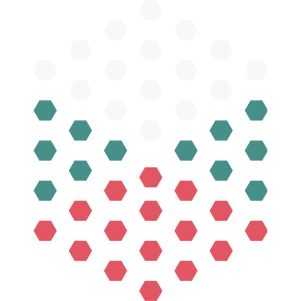 Hexagon With White  Green   Red Dot Thumbnail