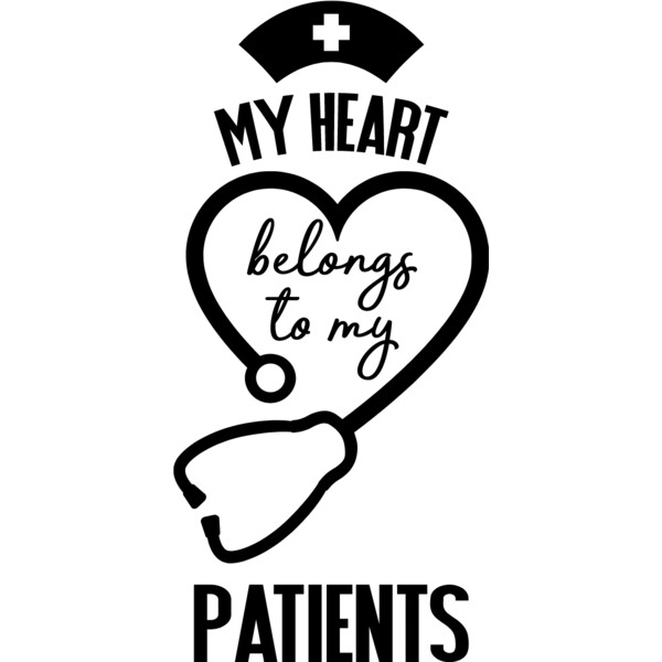 my heart belongs to my patients nurse quote svg Thumbnail