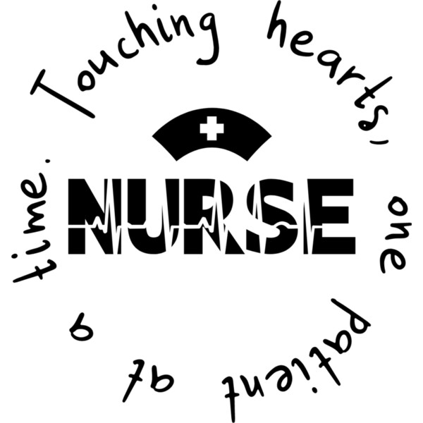 nurse touching hearts one patient at a time svg Thumbnail
