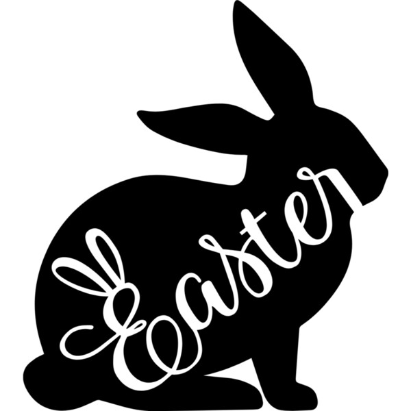 Easter Bunny in Transparent Black Thumbnail