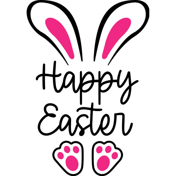 Happy Easter with Bunny Ear Thumbnail