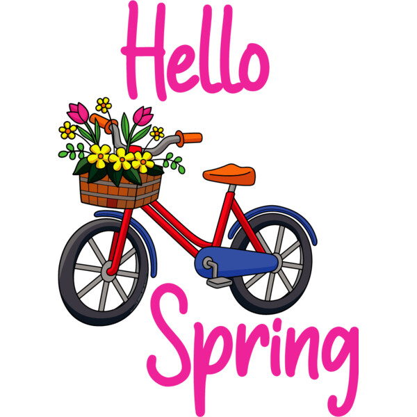 Hello Spring With Beautiful Bicycle Thumbnail