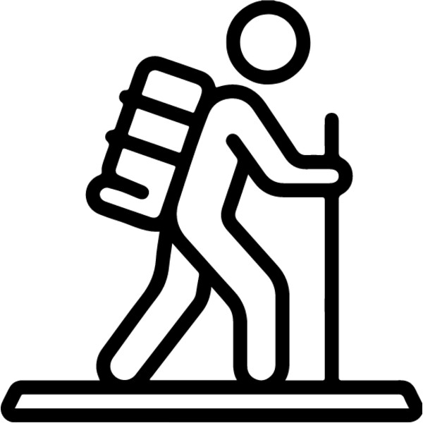 Hiking Person Icon Thumbnail