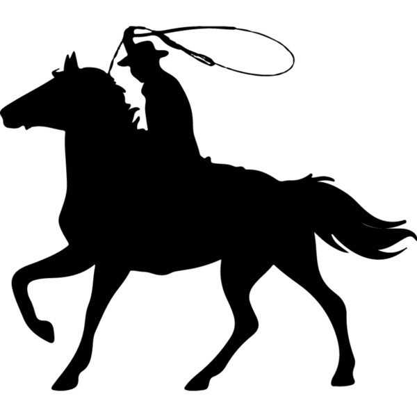Lasso Horse Silhouette Thumbnail
